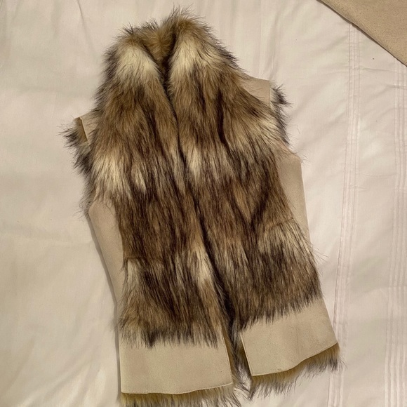 ZARA BASIC Faux Fur Vest - Picture 4 of 8